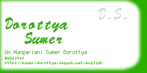 dorottya sumer business card